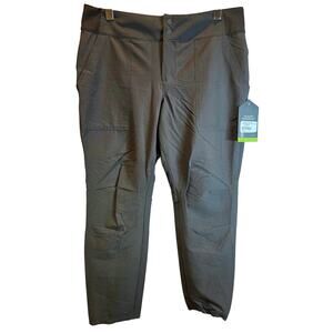 REI Screeline Tech Pants Hiking Womens Sz 14 P Green Brown Stretch Jogger $85